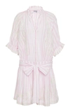 JULIET DUNN STRIPED COTTON BLOUSON DRESS,JD2000