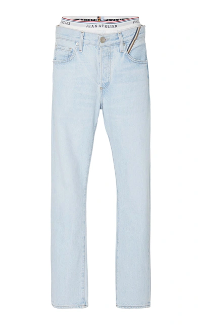 Jean Atelier Brief Mid-rise Straight-leg Jeans In Light Wash