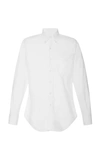 Thom Browne Classic Long Sleeves Shirt With Cf Gg Placket In Solid Poplin Clothing In White