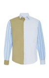 JW ANDERSON PANELLED OXFORD SHIRT,SH01218F