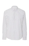 AMI ALEXANDRE MATTIUSSI CLASSIC STRIPED DRESS SHIRT,H18C001.420