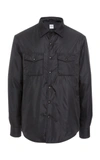 Aspesi Technical Snap Shirt Jacket In Black