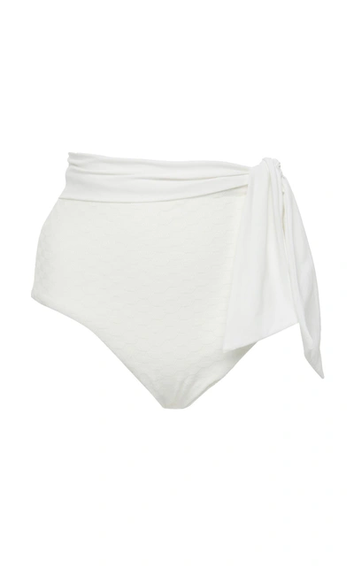 Amaiò Sabine High Waist Bikini Bottom In White