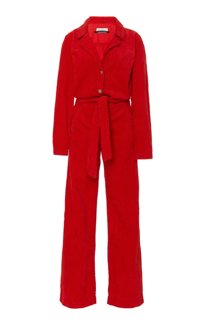 Blanche Alma Corduroy Jumpsuit In Red