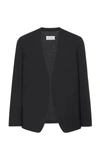 Maison Margiela Collarless Fitted Blazer In Grey