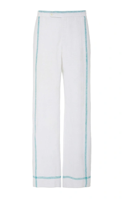 Bode Khadi Toweling Suit Trouser In White