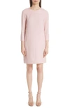 LELA ROSE WOOL BLEND CREPE SHIFT DRESS,F189225