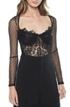 Bardot Farrah Lace & Mesh Bodysuit In Black