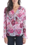 KUT FROM THE KLOTH SILVY FLORAL BLOUSE,KT78702