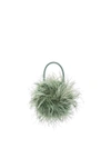 LOEFFLER RANDALL LOEFFLER RANDALL ZADIE FEATHER CIRCLE TOTE IN SAGE,LOEF-WY97