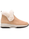 HOGAN SHEARLING ANKLE BOOTS