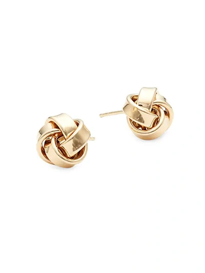 Saks Fifth Avenue 14k Yellow Gold Love Knot Stud Earrings