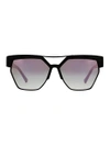 OSCAR DE LA RENTA 59MM Modern Geometric Rectangular Sunglasses,0400098102064