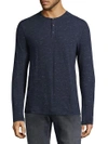 JOHN VARVATOS Textured Cotton Henley,0400097716552