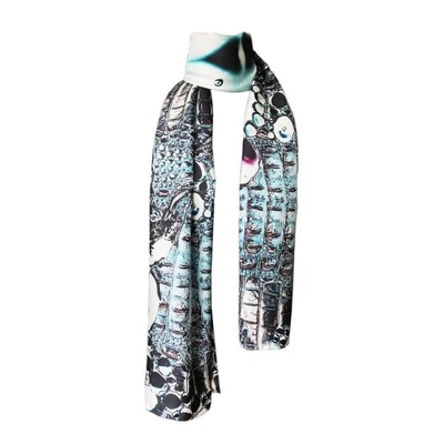 Cassandra Hone Crocodile And Bubbles Large Scarf