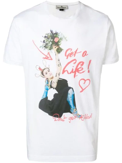 Vivienne Westwood Don't Get Killed T恤 - 白色 In White