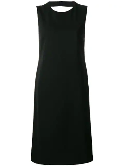 Maison Margiela 镂空设计直筒连衣裙 In Black