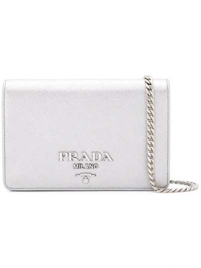 Prada Chain Strap Mini Bag In Grey