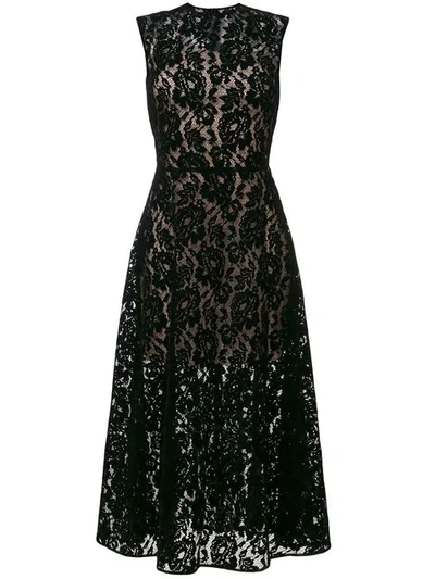 Christopher Kane Patchwork Lace Dress In Black