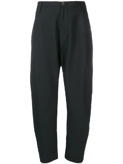 Ziggy Chen Straight Cropped Trousers - Black
