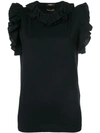 DSQUARED2 RUFFLE-TRIMMED TOP