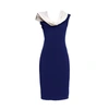 Rumour London Sophia Blue Asymmetric Knitted Dress In Knitted