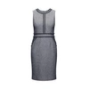 Rumour London Eloise Navy Cotton Tweed Dress With Fringed Detail In Tweed