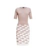 RUMOUR LONDON SEA & SKY SOFT PINK MERINO WOOL KNITTED DRESS