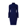 Rumour London Cleo Blue Two-tone Ribbed Knit Dress In Knit