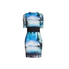 RUMOUR LONDON MERIBEL SOFT JERSEY DRESS WITH LANDSCAPE PRINT