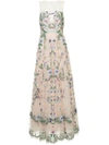ZUHAIR MURAD JEWEL NECK FULLY EMBELLISHED TULLE BALL GOWN