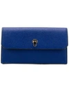 VALEXTRA VALEXTRA CONTINENTAL WALLET - BLUE