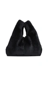 KARA Shearling Mini Shopper Tote