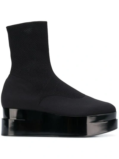Clergerie Luise Platform Ankle Boots In Black