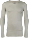 RICK OWENS FINE KNIT FITTED SWEATER
