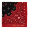 AMIRI AMIRI RED AND BLACK SILK BANDANA SCARF