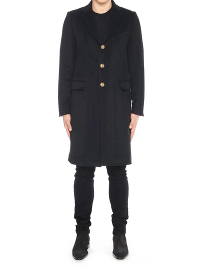 Givenchy Wool And Cashmere Single-breasted Coat In Black