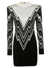 BALMAIN ROLL NECK DRESS,10668399