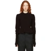 LEMAIRE LEMAIRE BROWN WOOL PUFFY SWEATER