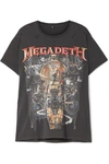 R13 MEGADETH DISTRESSED PRINTED COTTON-JERSEY T-SHIRT