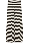 NORMA KAMALI ELEPHANT STRIPED WIDE-LEG STRETCH-JERSEY PANTS