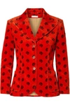 CHLOÉ PRINTED COTTON-BLEND CORDUROY BLAZER