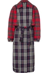 BURBERRY Patchwork checked cotton trench coat