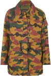BURBERRY CAMOUFLAGE-PRINT COTTON AND RAMIE-BLEND CANVAS JACKET