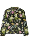 VILSHENKO LAYLA PUSSY-BOW PRINTED SILK BLOUSE