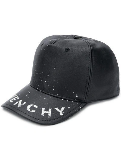 Givenchy Stencil Logo Print Baseball Cap In Black