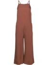 NOMIA NOMIA CROPPED FLARED JUMPSUIT - BROWN