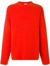 AMI ALEXANDRE MATTIUSSI CREW NECK OVERSIZE FIT DOUBLE FACE RIB SWEATER