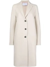 Harris Wharf London Felted Cashmere Single-breasted Coat In Neutrals
