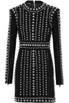 BALMAIN Studded suede mini dress,US 1188406768722550